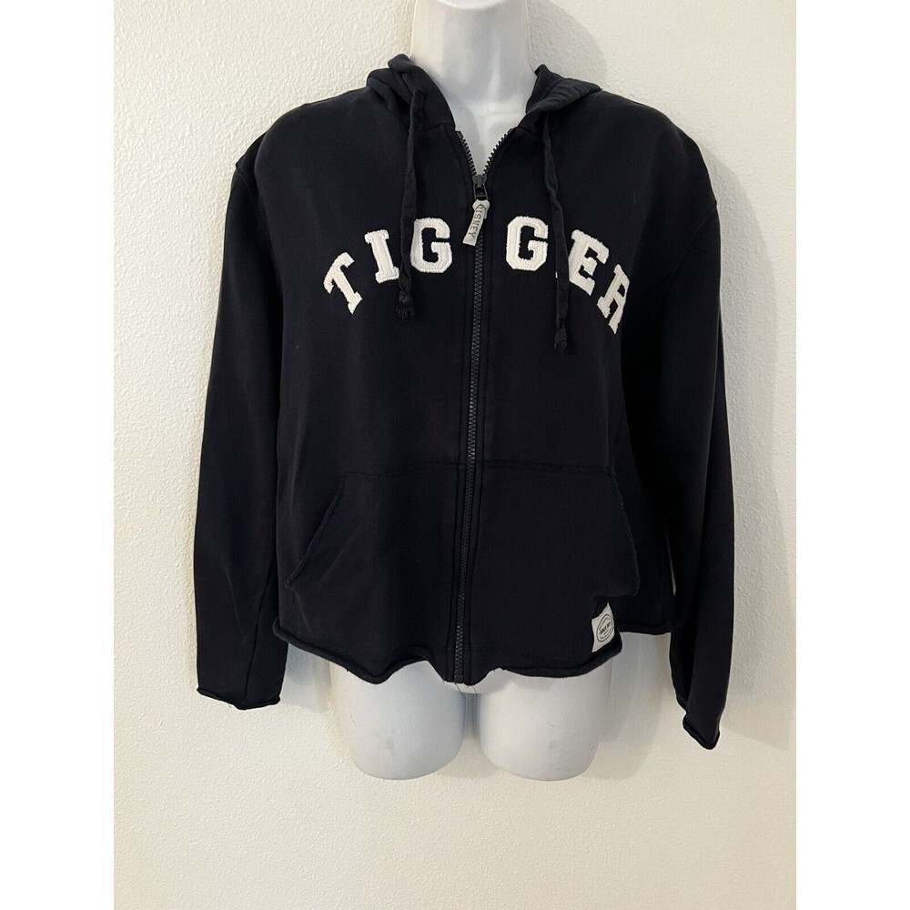 Walt Disney World Tigger Embroidered Full Zip Hoodie Sweatshirt M Spell Out Blue